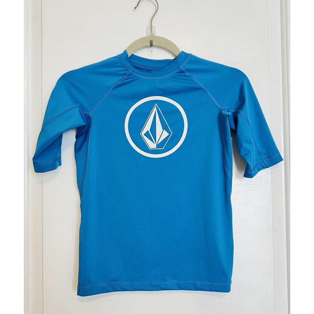 Volcom Boys Lido Short Sleeve Rashguard Toddler Blue Surf Size 12M
